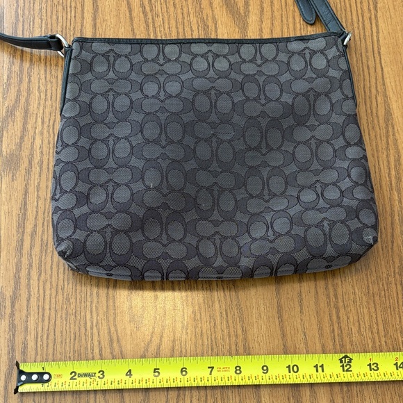 Coach Dark Gray Signature Shoulder Bag - Picture 5 of 8